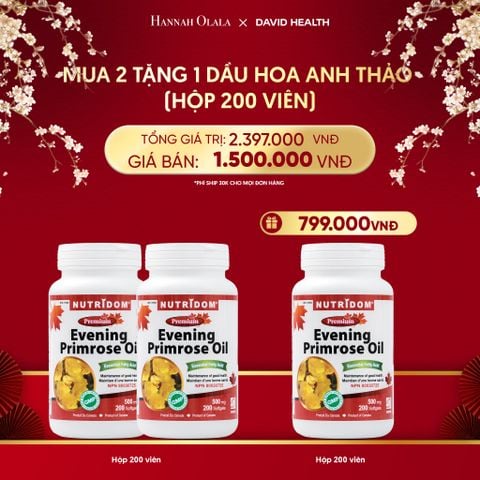  A1776_DEAL 14: [FLASH DEAL] MUA 2 TẶNG 1 DẦU HOA ANH THẢO (HỘP 200 VIÊN) 