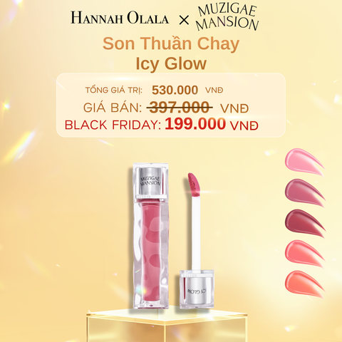  DEAL 5: MUZIGAE MANSION SON TINT BÓNG THUẦN CHAY MÔI CĂNG MỌNG ICY GLOW TINT 5ML 
