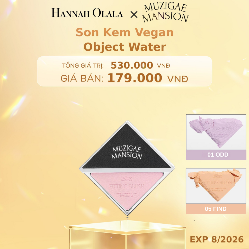  DEAL 1: MUZIGAE MANSION PHẤN MÁ HỒNG KÈM GƯƠNG FITTING BLUSHES 5G 