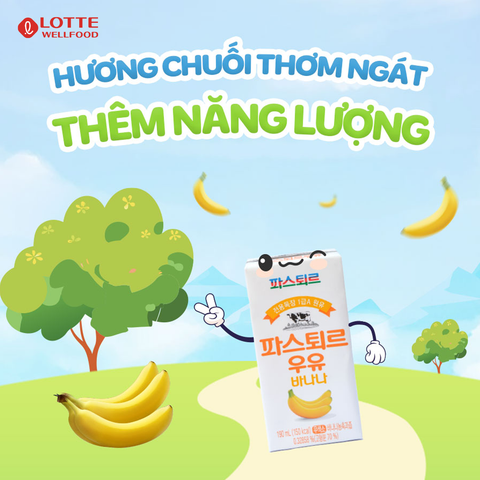  E19_DEAL 1: 01 THÙNG SỮA TƯƠI PASTEUR VỊ CHUỐI HẠNG 1A LOTTE 24 HỘP 