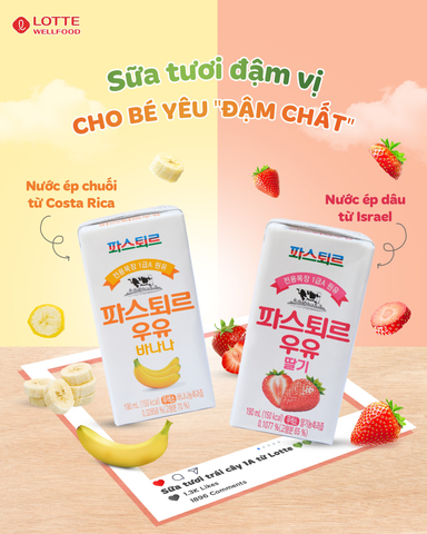  E23_DEAL 5: SỮA TƯƠI PASTEUR VỊ CHUỐI HẠNG 1A LOTTE 10 HỘP 