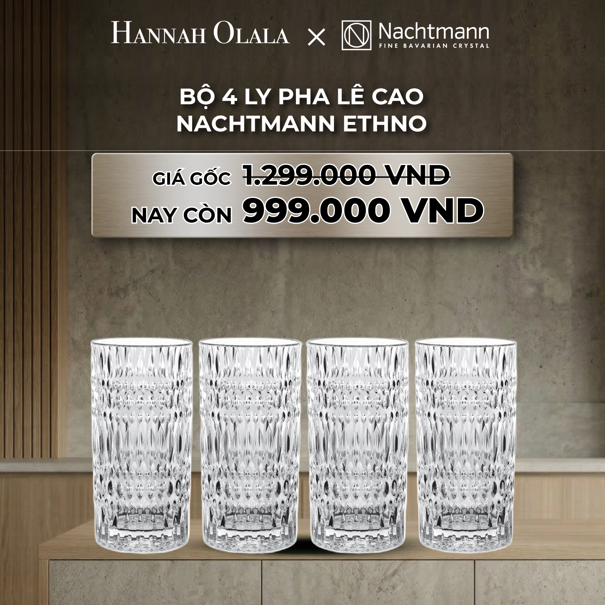 A771_deal 12 : bộ 4 ly pha lê cao nachtmann ethno
