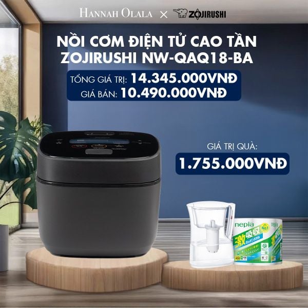  DEAL 6: Nồi cơm điện tử cao tần Zojirushi NW-QAQ18-BA - 1.8L 