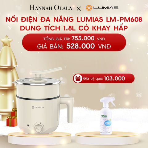 A97_DEAL 33: NỒI ĐIỆN ĐA NĂNG LUMIAS LM-PM608 DUNG TÍCH 1.8L CÓ KHAY HẤP 
