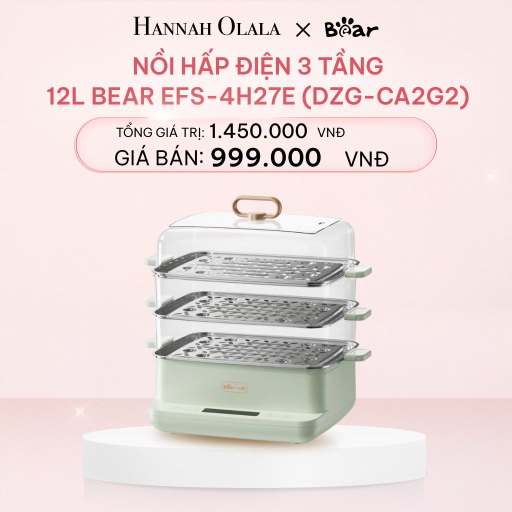  NỒI HẤP ĐIỆN 3 TẦNG 12L BEAR EFS-4H27E (DZG-CA2G2) 