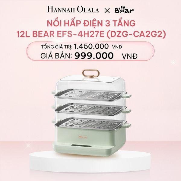  NỒI HẤP ĐIỆN 3 TẦNG 12L BEAR EFS-4H27E (DZG-CA2G2) 