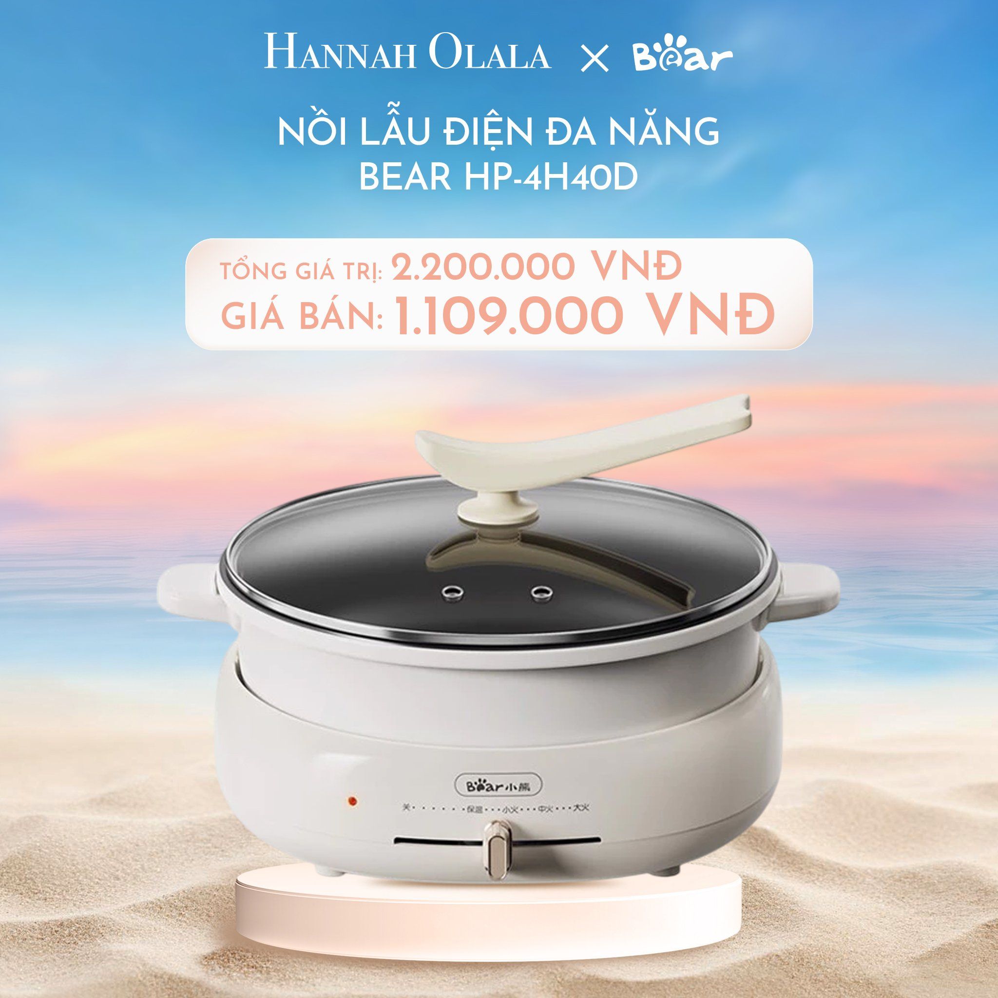  C748_DEAL 6: NỒI LẪU ĐIỆN ĐA NĂNG BEAR HP-4H40D 