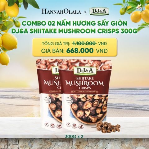  COMBO 02 NẤM HƯƠNG SẤY GIÒN DJ&A SHIITAKE MUSHROOM CRISPS 300G - DEAL 2 