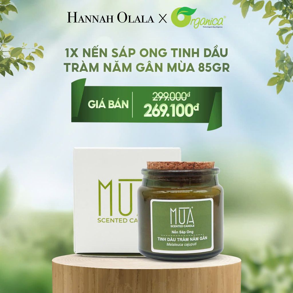  DEAL 9: 1 X NẾN SÁP ONG TINH DẦU TRÀM NĂM GÂN MÙA 85GR 