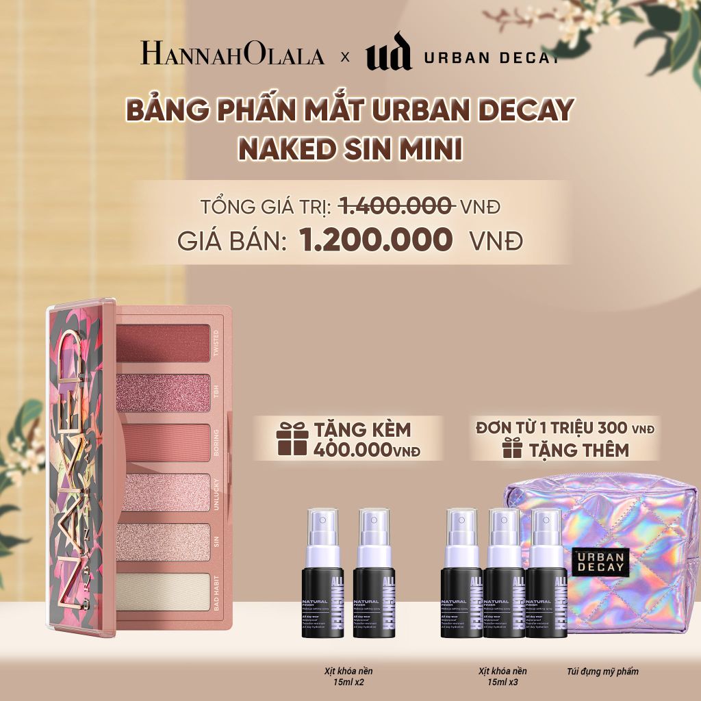  BẢNG PHẤN MẮT URBAN DECAY NAKED MINI | 6 TÔNG MÀU - THUẦN CHAY, BỀN MÀU 12H - A196 