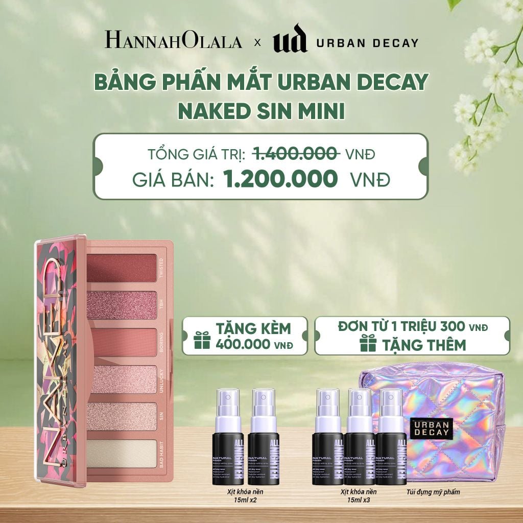  BẢNG PHẤN MẮT URBAN DECAY NAKED MINI | 6 TÔNG MÀU - THUẦN CHAY, BỀN MÀU 12H - A196 