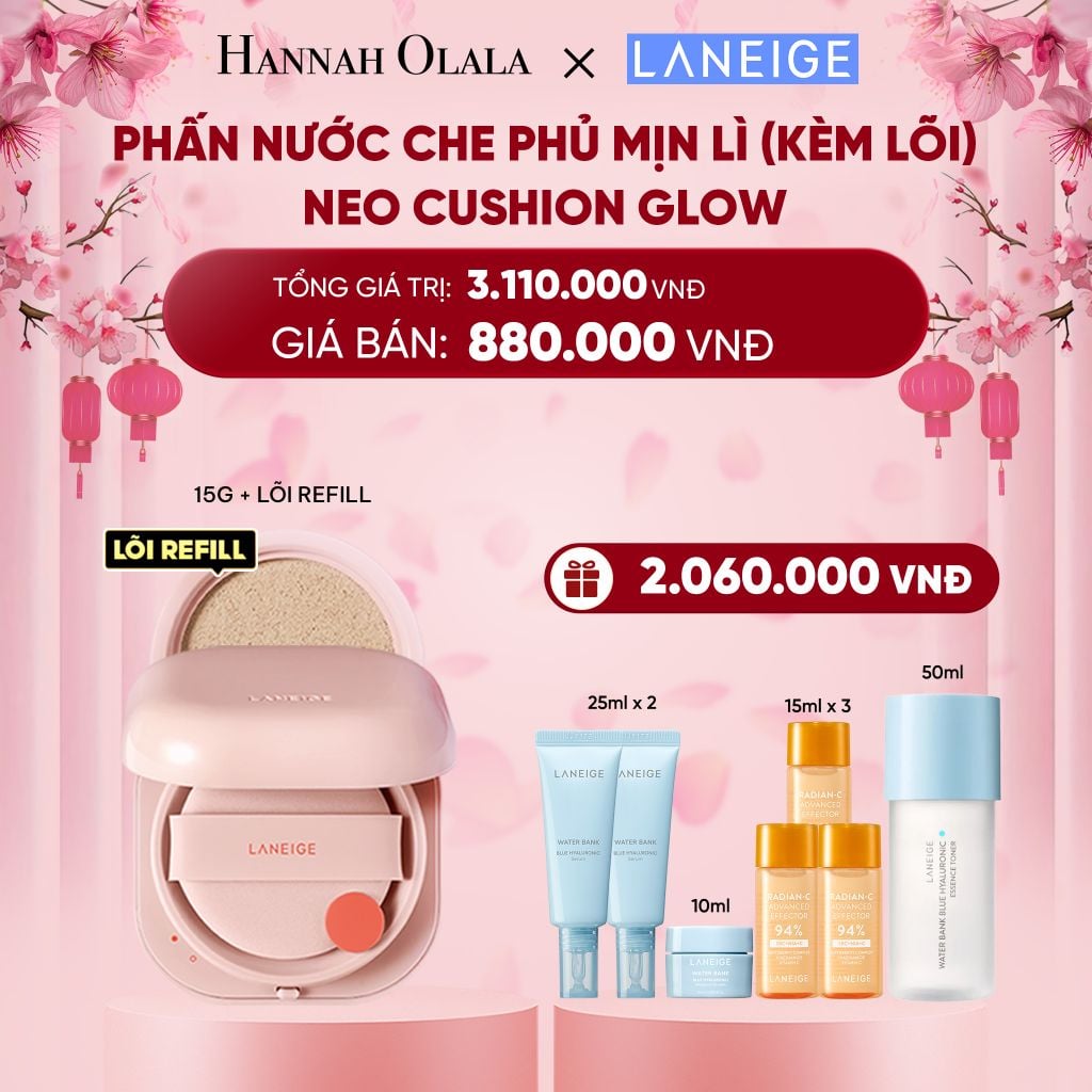  DEAL 9B: PHẤN NƯỚC CHO LỚP NỀN CĂNG BÓNG NEO CUSHION GLOW (KÈM LÕI) CHỌN MÀU 