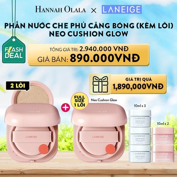  D22_[FLASH DEAL 9B]: MUA 1 TẶNG 1 PHẤN NƯỚC CHO LỚP NỀN CĂNG BÓNG NEO CUSHION GLOW (KÈM LÕI) 