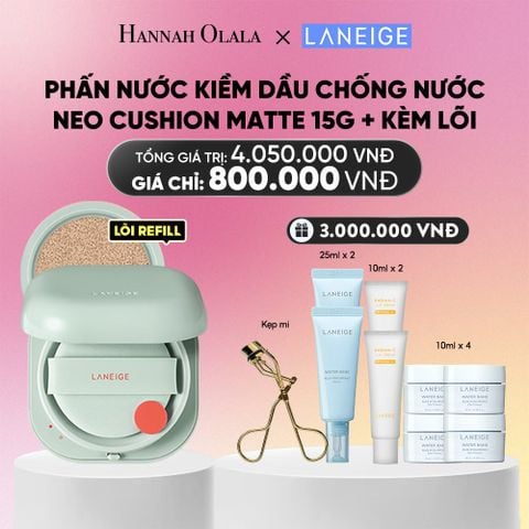  PHẤN NƯỚC CHE PHỦ MUA 1 PHẤN NƯỚC CHE PHỦ MỊN LÌ, MỎNG NHẸ 50H NEO CUSHION MATTE (KÈM LÕI) CHỌN MÀU_A1274 