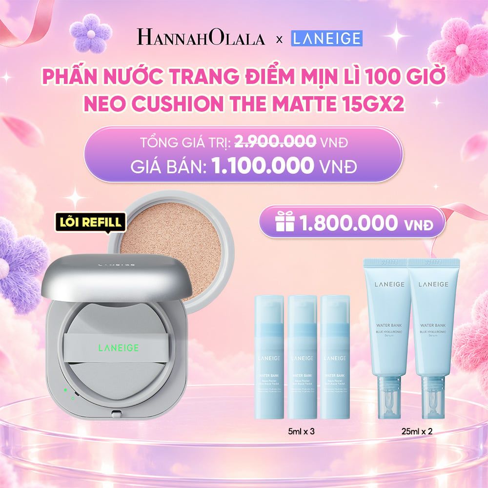  DEAL 7: [MỚI] PHẤN NƯỚC TRANG ĐIỂM MỊN LÌ LANEIGE NEO CUSHION MATTE 15G*2_ A87 