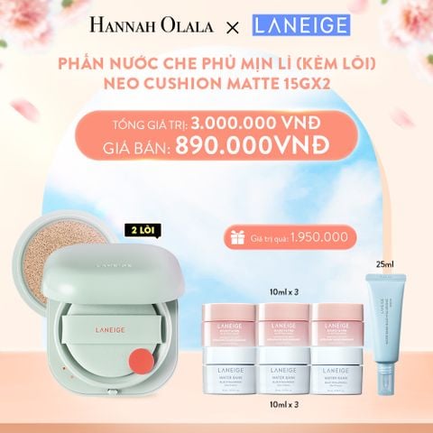  A441_DEAL 9A: PHẤN NƯỚC CHE PHỦ MUA 1 PHẤN NƯỚC CHE PHỦ MỊN LÌ, MỎNG NHẸ 50H NEO CUSHION MATTE (KÈM LÕI) CHỌN MÀU 