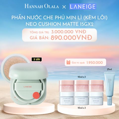  C102_DEAL 9A: PHẤN NƯỚC CHE PHỦ MUA 1 PHẤN NƯỚC CHE PHỦ MỊN LÌ, MỎNG NHẸ 50H NEO CUSHION MATTE (KÈM LÕI) CHỌN MÀU 