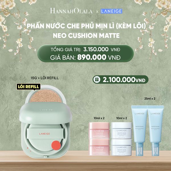  D1190_DEAL 9A: PHẤN NƯỚC CHE PHỦ MUA 1 PHẤN NƯỚC CHE PHỦ MỊN LÌ, MỎNG NHẸ 50H NEO CUSHION MATTE (KÈM LÕI) CHỌN MÀU 