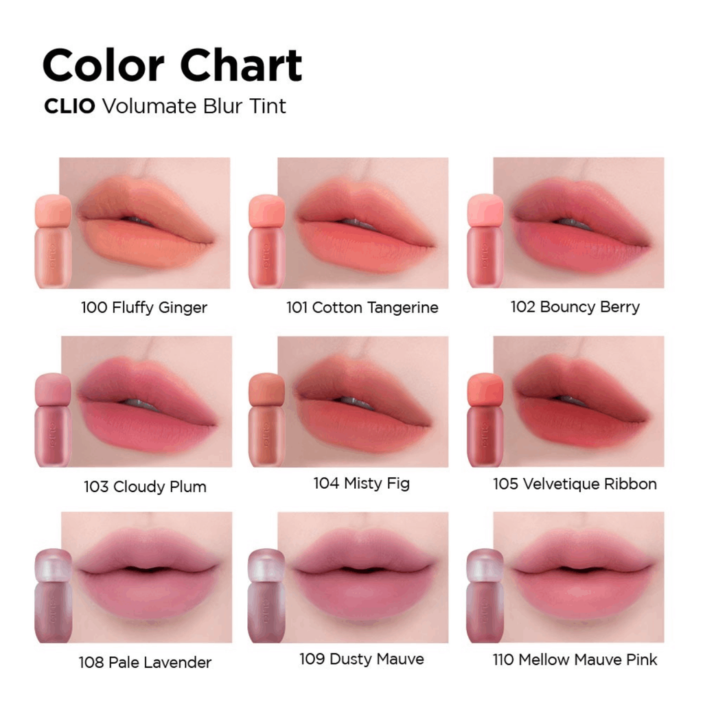  SON KEM HIỆU ỨNG MỜ LÌ CLIO VOLUMATE BLUR TINT 3.8G 