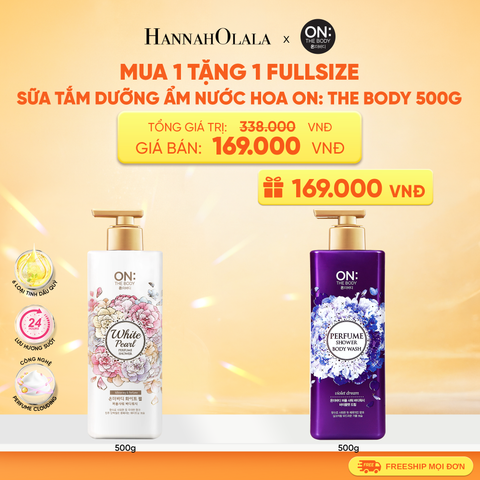  SỮA TẮM DƯỠNG ẨM HƯƠNG NƯỚC HOA ON: THE BODY PERFUME 500G 