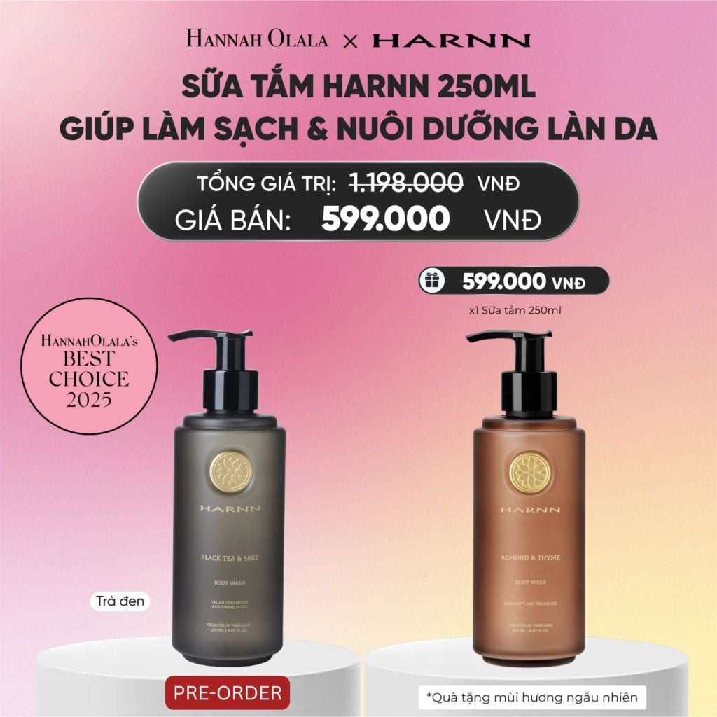  [MUA 1 TẶNG 1] SỮA TẮM HARNN 250ML GIÚP LÀM SẠCH VÀ NUÔI DƯỠNG LÀN DA 