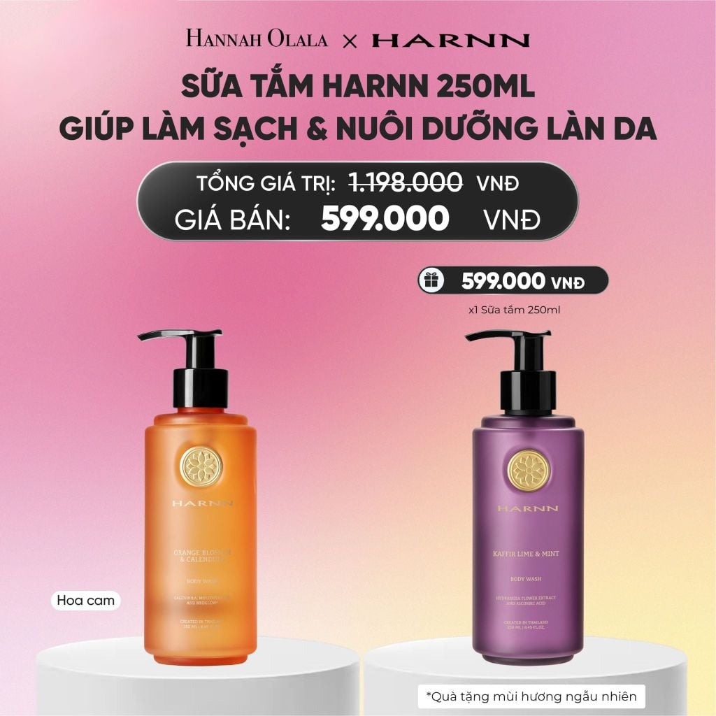  [MUA 1 TẶNG 1] SỮA TẮM HARNN 250ML GIÚP LÀM SẠCH VÀ NUÔI DƯỠNG LÀN DA 