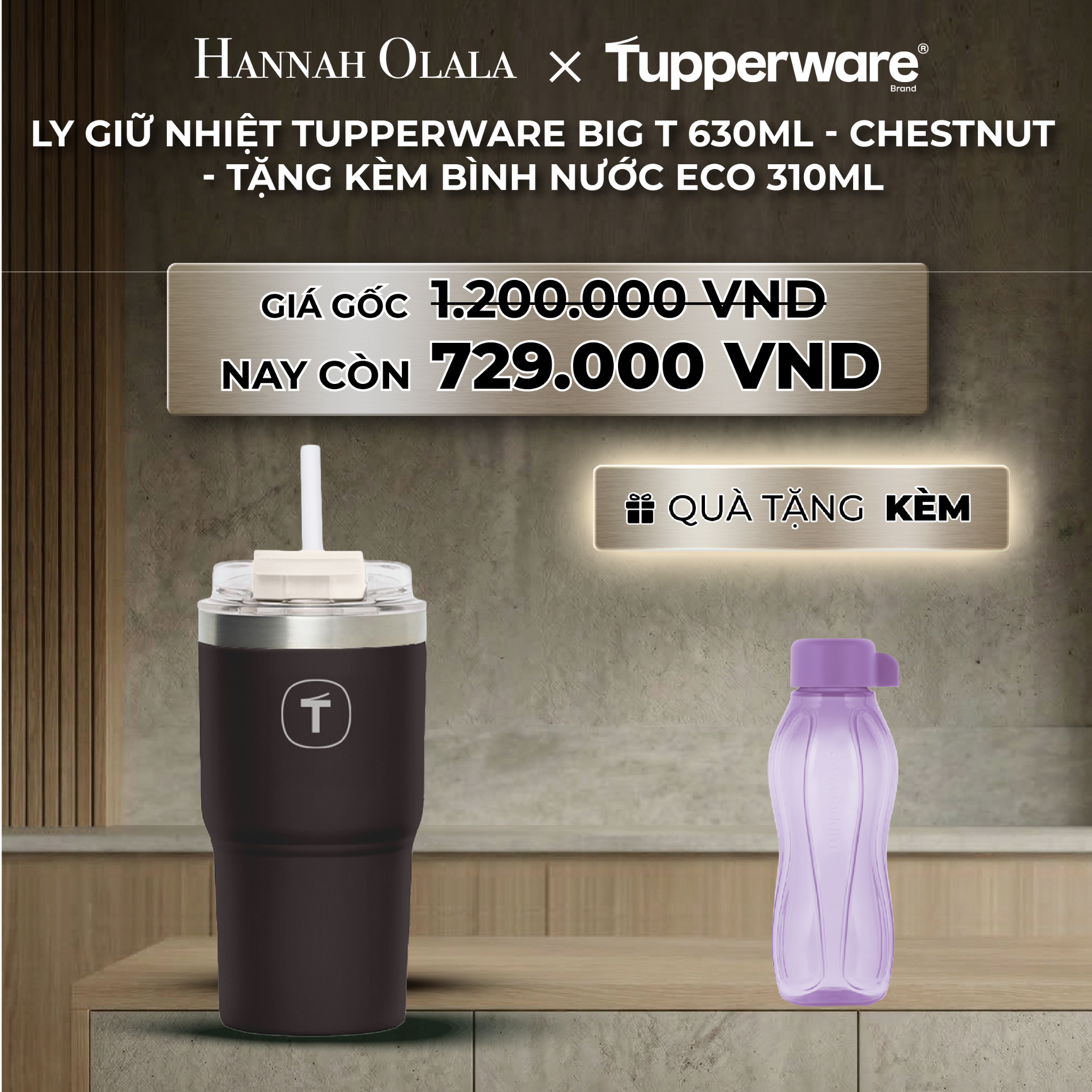 Bình Giữ Nhiệt Tupperware Big T 630ml