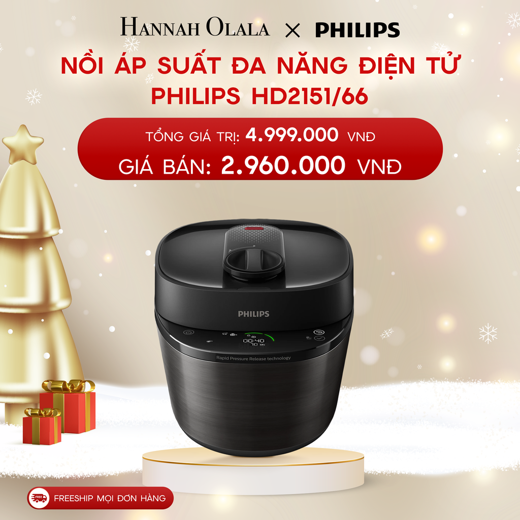  A499_DEAL 13: NỒI ÁP SUẤT ĐA NĂNG ĐIỆN TỬ PHILIPS HD2151/66 