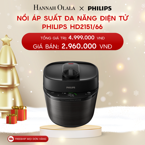  A499_DEAL 13: NỒI ÁP SUẤT ĐA NĂNG ĐIỆN TỬ PHILIPS HD2151/66 