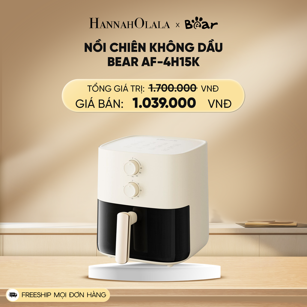  DEAL 15: NỒI CHIÊN KHÔNG DẦU BEAR AF-4H15K 