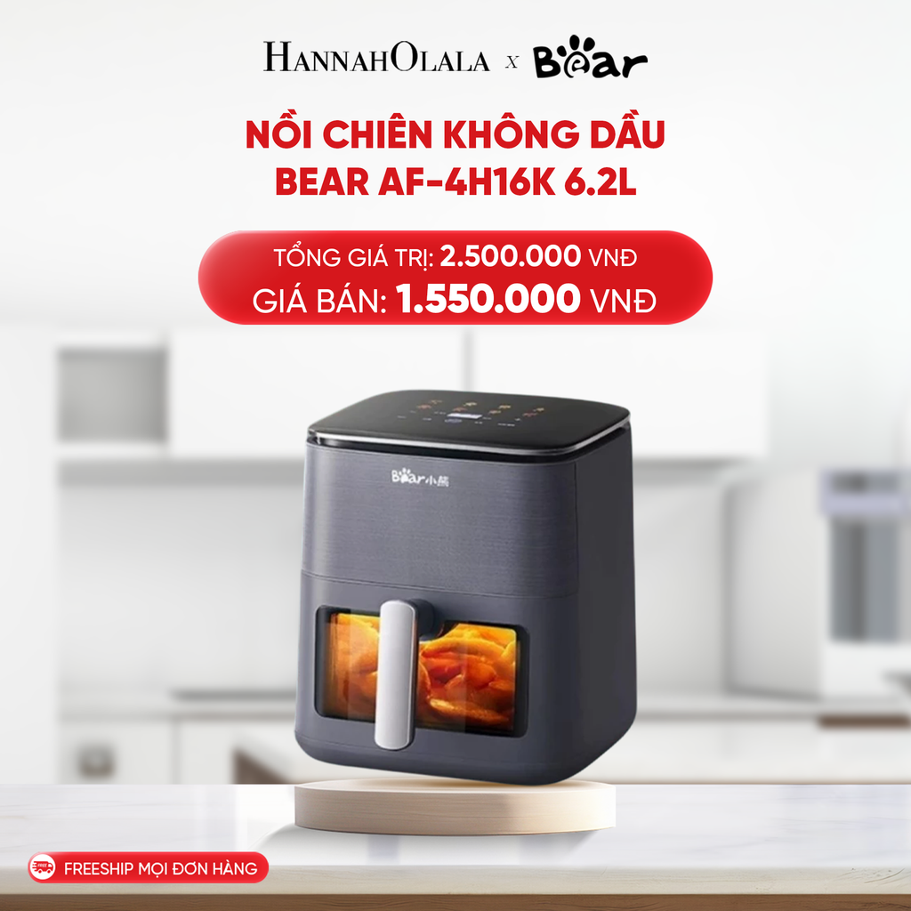  DEAL 8: NỒI CHIÊN KHÔNG DẦU BEAR AF-4H16K 6.2L 