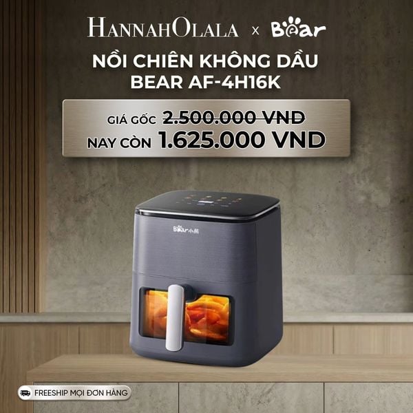 B189_DEAL 7: NỒI CHIÊN KHÔNG DẦU BEAR AF-4H16K 