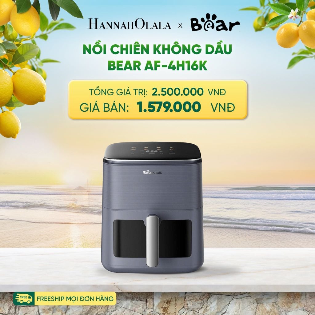  NỒI CHIÊN KHÔNG DẦU BEAR AF-4H16K 