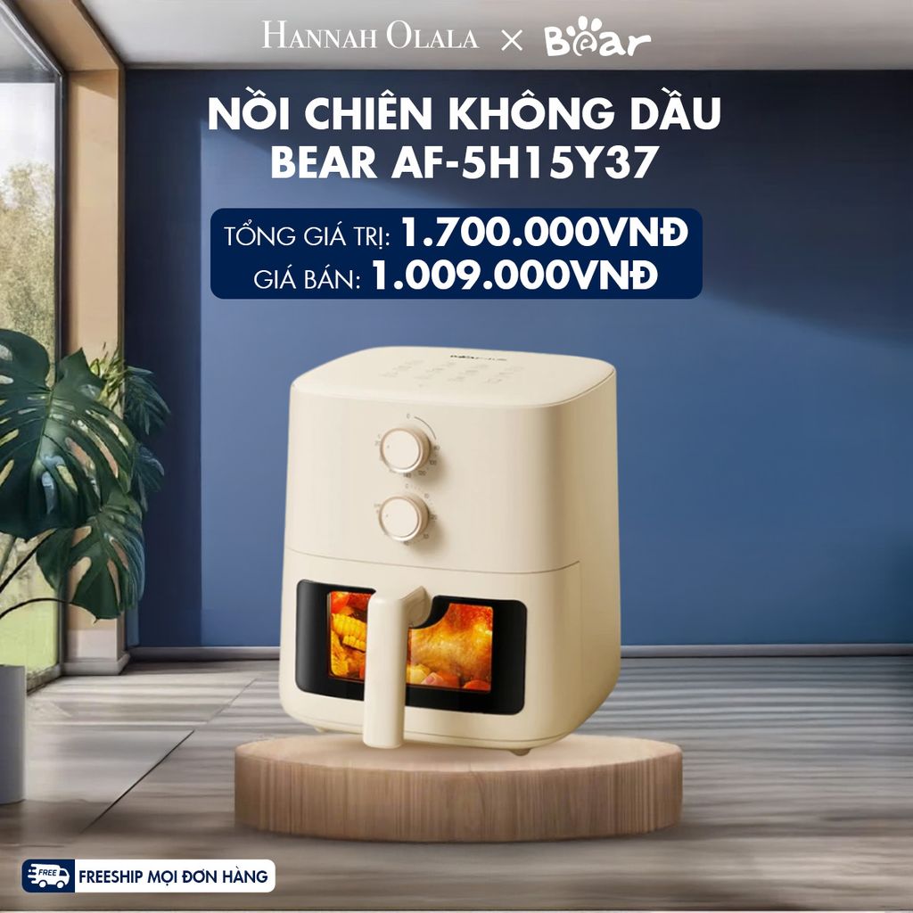  DEAL 13: NỒI CHIÊN KHÔNG DẦU BEAR AF-5H15Y37 5L 