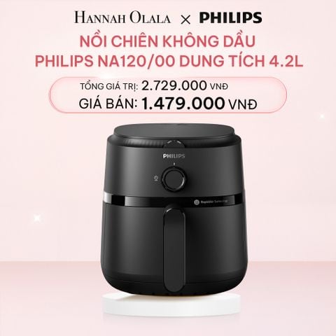  E788_DEAL 12: NỒI CHIÊN KHÔNG DẦU PHILIPS NA120/00 DUNG TÍCH 4.2L 