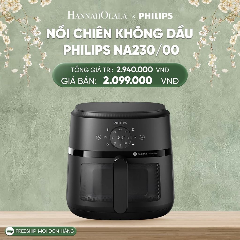  DEAL 14: NỒI CHIÊN KHÔNG DẦU PHILIPS NA230/00 