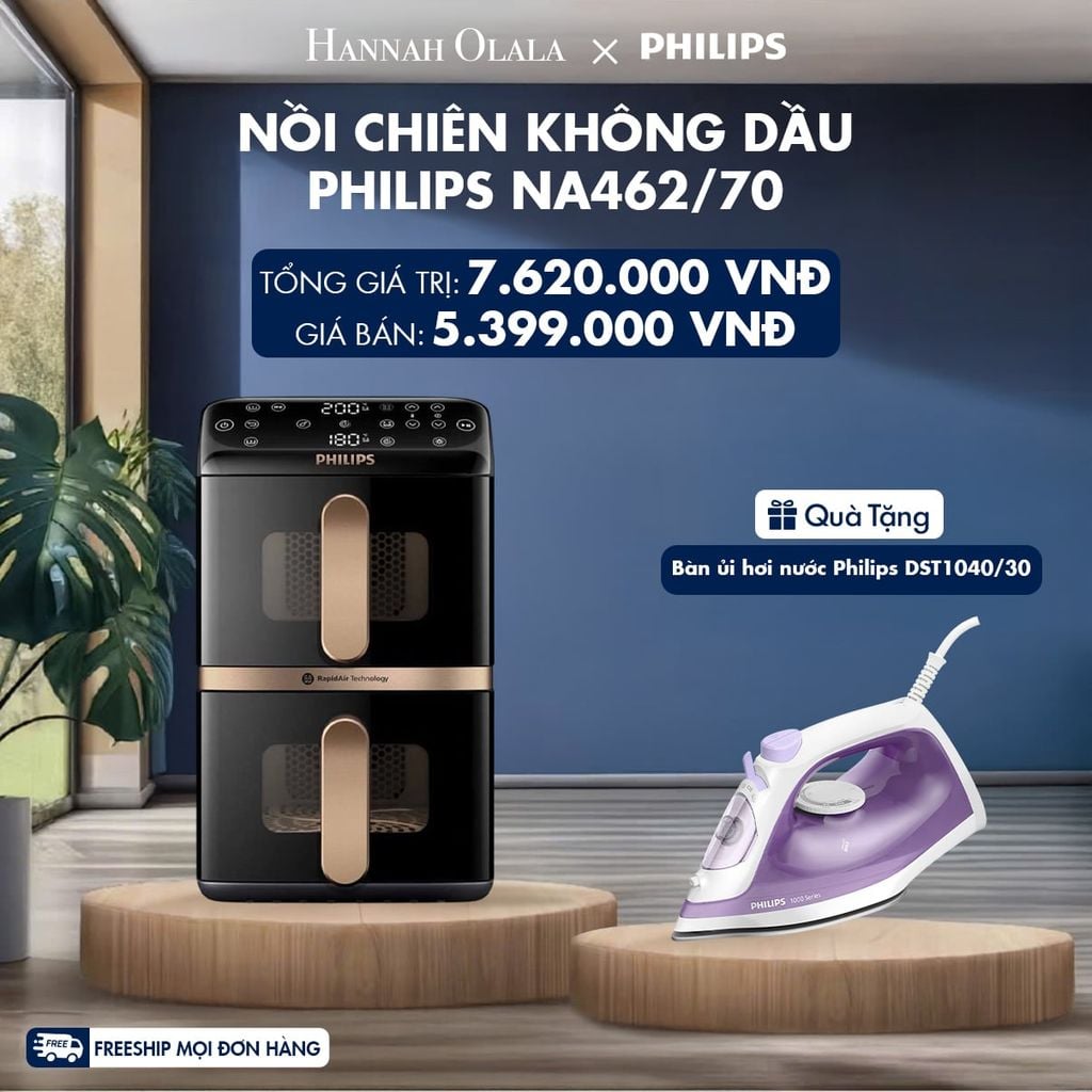  NỒI CHIÊN KHÔNG DẦU PHILIPS NA462/70 - DEAL 11 