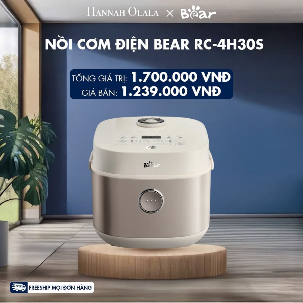  NỒI CƠM ĐIỆN BEAR RC-4H30S - DEAL 1 