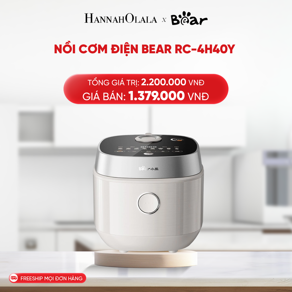  B99_DEAL 9: NỒI CƠM ĐIỆN BEAR RC-4H40Y 