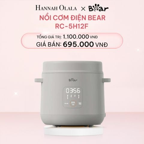  E769_DEAL 1: NỒI CƠM ĐIỆN BEAR RC-5H12F CÔNG SUẤT 300W DUNG TÍCH 1.2L 
