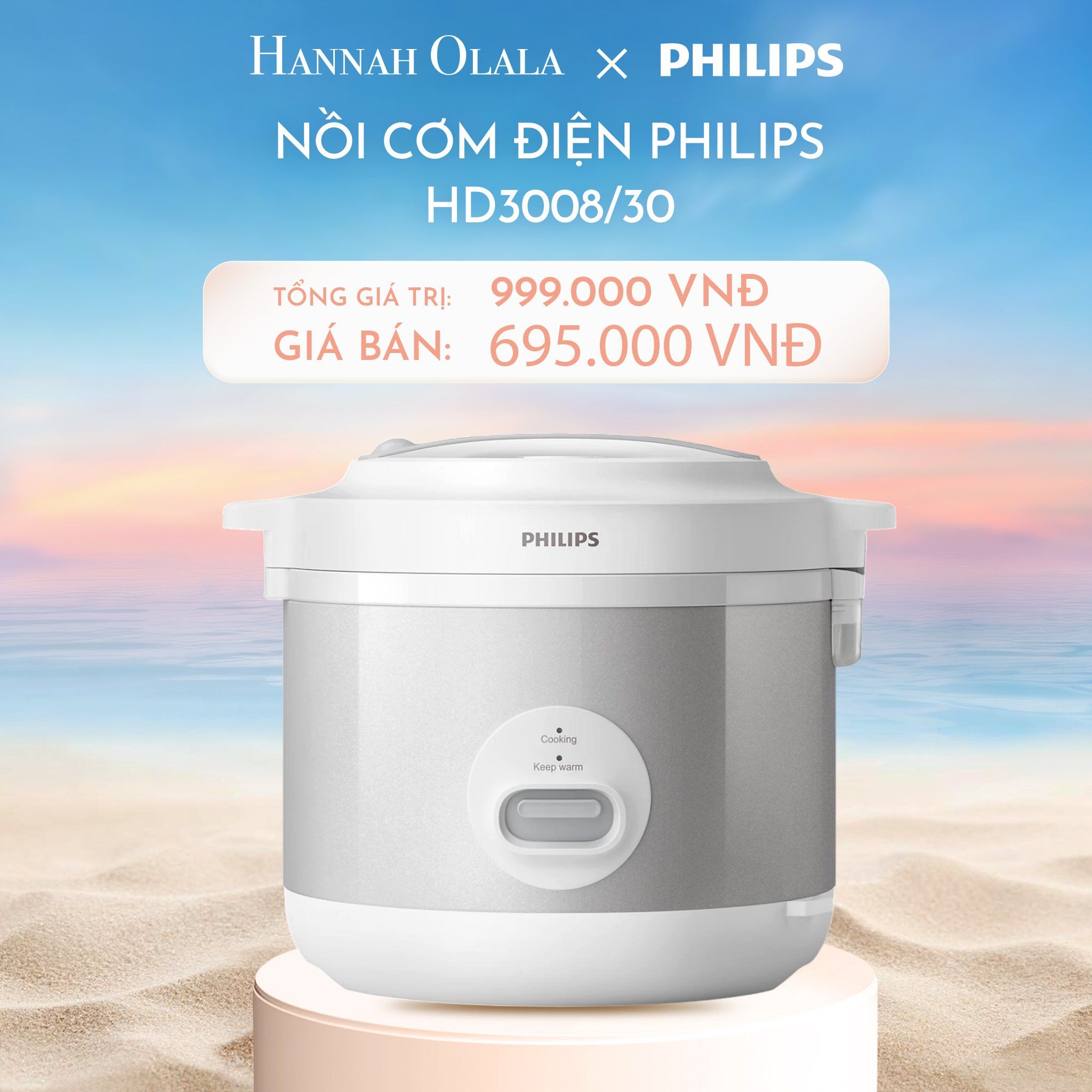  C762_DEAL 18: NỒI CƠM ĐIỆN PHILIPS HD3008/30 