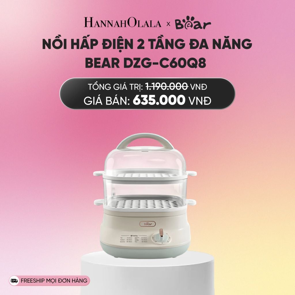  NỒI HẤP ĐIỆN 2 TẦNG ĐA NĂNG BEAR DZG-C60Q8_A2176 