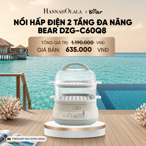  NỒI HẤP ĐIỆN 2 TẦNG ĐA NĂNG BEAR DZG-C60Q8_ D780 
