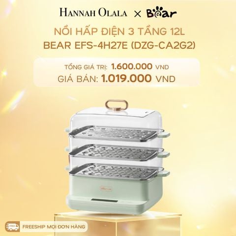  DEAL 9: NỒI HẤP ĐIỆN 3 TẦNG 12L BEAR EFS-4H27E (DZG-CA2G2) 