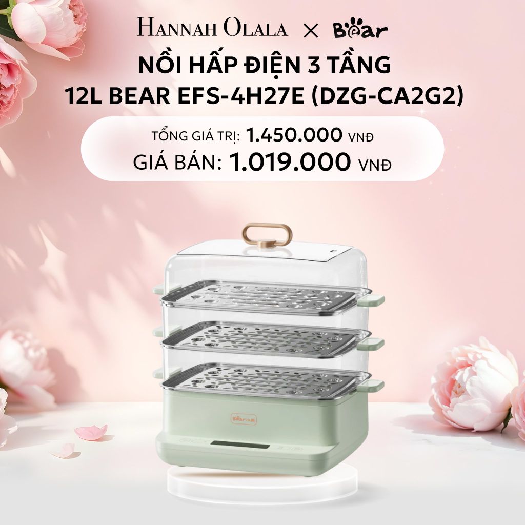  E36: DEAL 12: NỒI HẤP ĐIỆN 3 TẦNG 12L BEAR EFS-4H27E (DZG-CA2G2) 