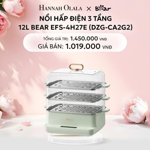  E36: DEAL 12: NỒI HẤP ĐIỆN 3 TẦNG 12L BEAR EFS-4H27E (DZG-CA2G2) 