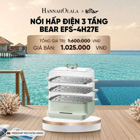  NỒI HẤP ĐIỆN 3 TẦNG BEAR EFS-4H27E_ D779 