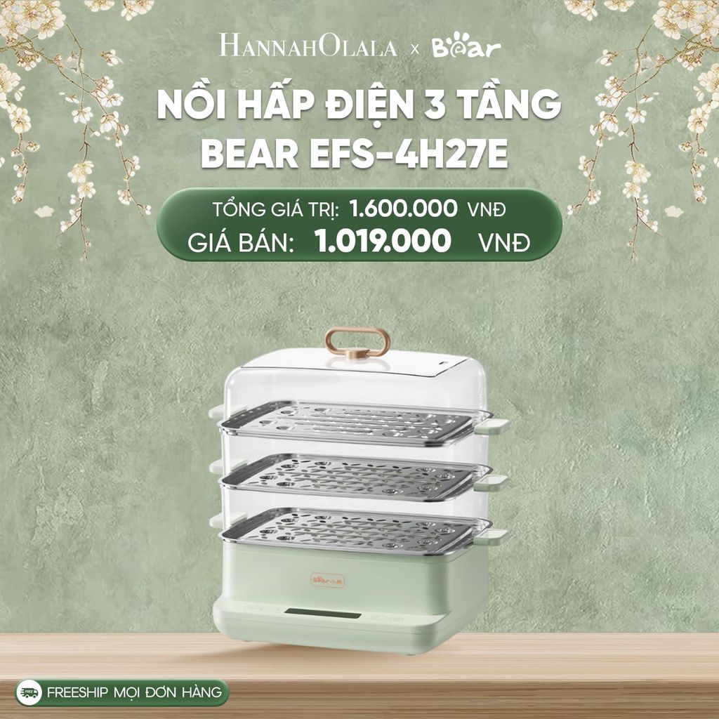  DEAL 4: NỒI HẤP ĐIỆN 3 TẦNG BEAR EFS-4H27E 