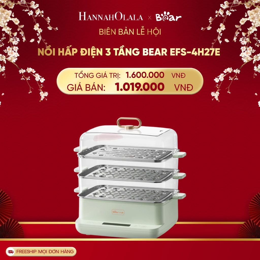  DEAL 4: NỒI HẤP ĐIỆN 3 TẦNG BEAR EFS-4H27E 