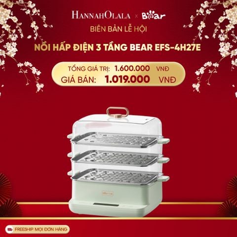  DEAL 4: NỒI HẤP ĐIỆN 3 TẦNG BEAR EFS-4H27E 